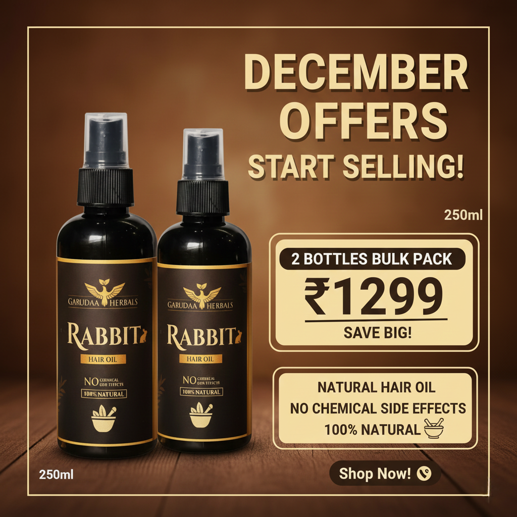 Rabbit Herbal Hair Oil – 100% Stronger, Healthier Growth