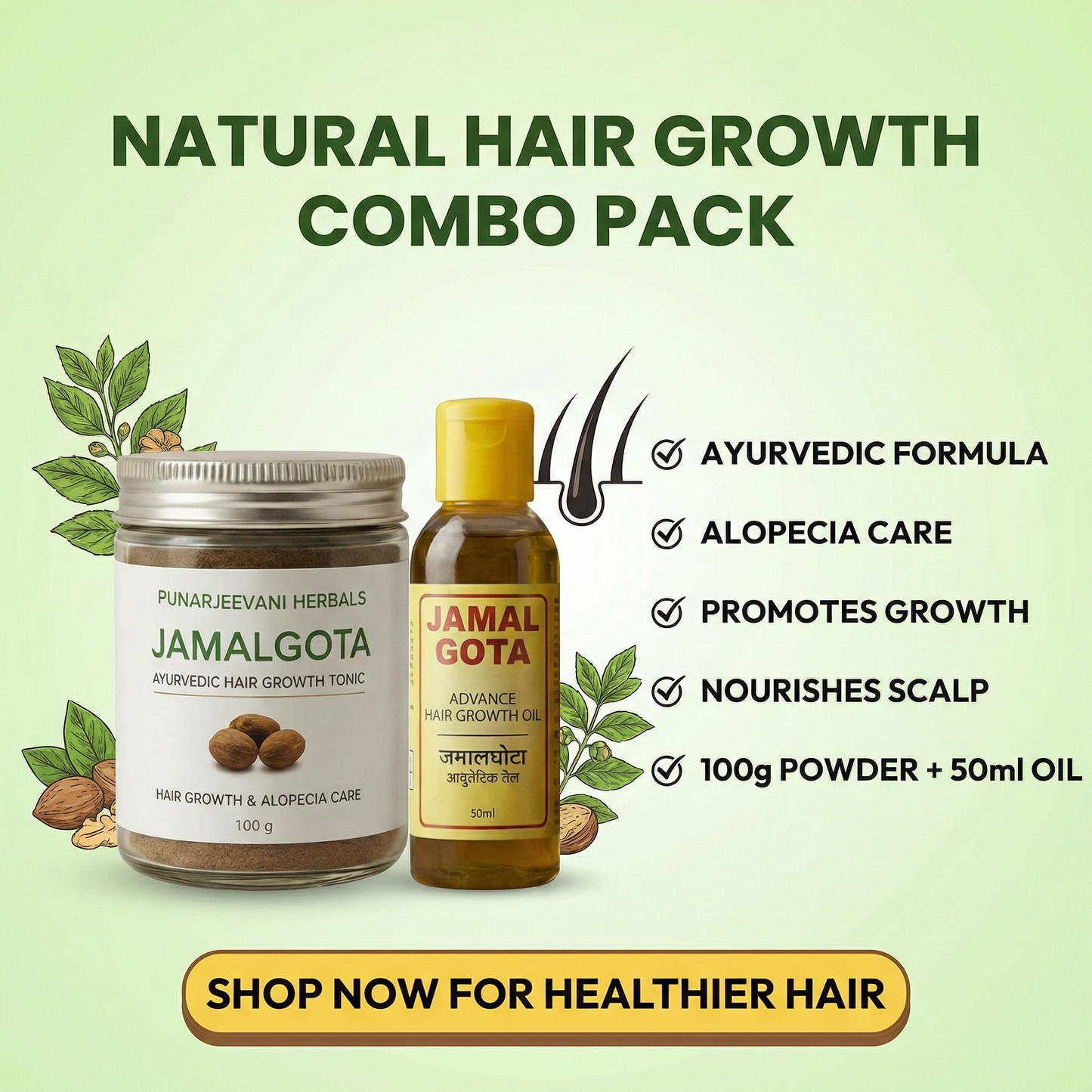 Advanced Jamalgota Herbal Hair Oil-100% Intense Hair Care